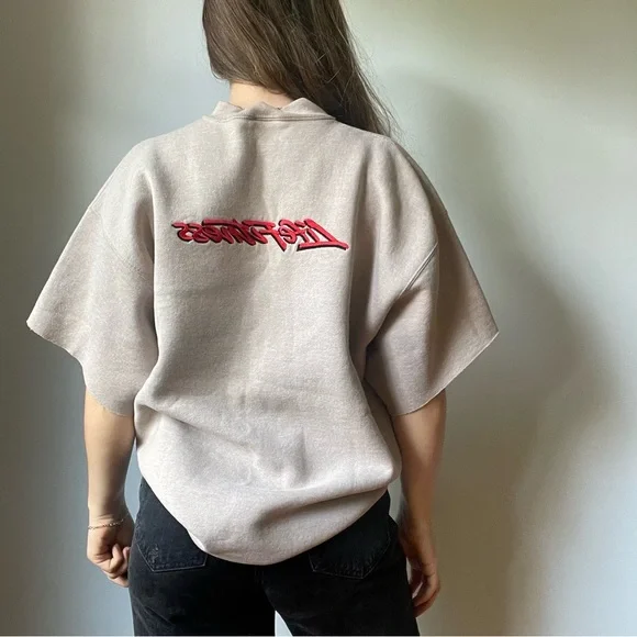 Vintage Life Fitness 80s Era Short Sleeved Crewneck Sweater - Picture 8 of 10